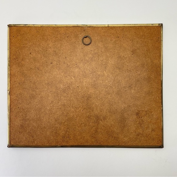 Vintage Last Supper Foil Tin Frame Picture 8 x 10 - Picture 2 of 7